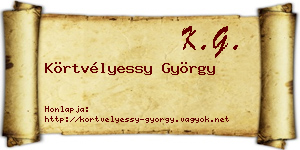 Körtvélyessy György névjegykártya